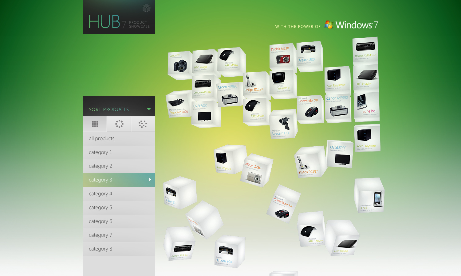 Grid View Filter Transition